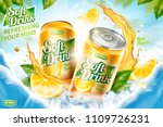 cool soft drink ad with ice... | Shutterstock .eps vector #1109726231
