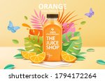 cold pressed orange juice ad... | Shutterstock .eps vector #1794172264