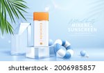 3d sunscreen bottle set on... | Shutterstock .eps vector #2006985857
