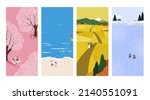 beautiful hand drawn mobile... | Shutterstock .eps vector #2140551091
