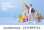 3d father's day or birthday... | Shutterstock .eps vector #2157899721