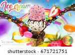 Colorful Ice Cream Cone Ads ...