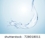 clear water pouring down... | Shutterstock .eps vector #728018011