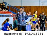 Small photo of Baia Mare, Romania - January 10, 2021, Handball coach BUCESCHI Costica during the game between CS Minaur Baia Mare vs Storhamar Handball Elite (33-29) count for 2020-2021 Women's EHF European League -