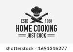 home cooking vintage logo.... | Shutterstock .eps vector #1691316277