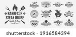 vintage barbecue logo set. set... | Shutterstock .eps vector #1916584394