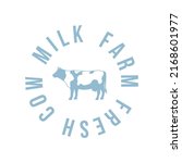 milk  dairy label  seal  stamp. ... | Shutterstock .eps vector #2168601977