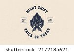halloween vintage emblem  logo. ... | Shutterstock .eps vector #2172185621