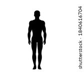 man body   silhouette isolated... | Shutterstock . vector #1840616704