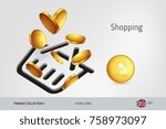 shopping basket icon with...