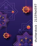 ramadan kareem greeting card... | Shutterstock .eps vector #2135964597