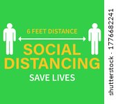 keep your distance sign.... | Shutterstock .eps vector #1776682241