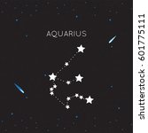 zodiac constellation aquarius ... | Shutterstock .eps vector #601775111