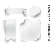 set of white  blank stickers ... | Shutterstock .eps vector #278278061
