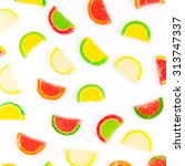 fruit jellies  oranges  lemons  ... | Shutterstock . vector #313747337