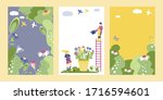 spring vector set backgrounds... | Shutterstock .eps vector #1716594601