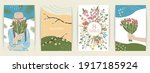 set of cute abstract ... | Shutterstock .eps vector #1917185924