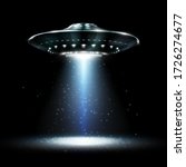 ufo. unidentified flying object.... | Shutterstock .eps vector #1726274677
