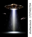 ufo. unidentified flying object.... | Shutterstock .eps vector #1727402704