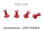 collection of various red push... | Shutterstock .eps vector #1907749444