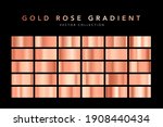 set of gold rose foil texture... | Shutterstock .eps vector #1908440434