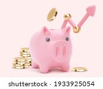 large piggy bank. piglet and... | Shutterstock .eps vector #1933925054
