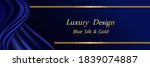 blue silk luxury background.... | Shutterstock .eps vector #1839074887
