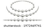 Pearl Necklace Isolated. White...