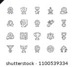 simple set awards line icons... | Shutterstock .eps vector #1100539334