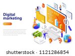 digital marketing modern flat... | Shutterstock .eps vector #1121286854