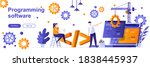 programming software landing... | Shutterstock .eps vector #1838445937