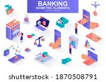 banking services bundle of... | Shutterstock .eps vector #1870508791
