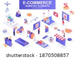 e commerce bundle of isometric... | Shutterstock .eps vector #1870508857