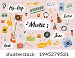 music cute stickers template... | Shutterstock .eps vector #1945279531