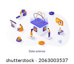 data science isometric web... | Shutterstock .eps vector #2063003537
