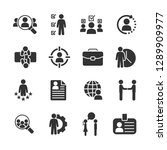 vector set of job hunting icons. | Shutterstock .eps vector #1289909977