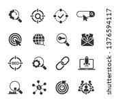vector set of seo icons. | Shutterstock .eps vector #1376594117