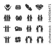 vector set of friendship and... | Shutterstock .eps vector #1464506471