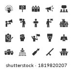 vector set of protest flat... | Shutterstock .eps vector #1819820207