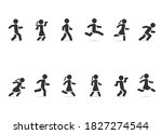 vector set of people walking ... | Shutterstock .eps vector #1827274544