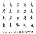 vector set of movement woman... | Shutterstock .eps vector #1836247657