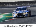 Small photo of Scarperia, 24 March 2022: BMW M4 GT3 of Team ST Racing driven by Samantha Tan - Bryson Morris - Nick Wittmer in action during 12h Hankook Race at Mugello Circuit in Italy.