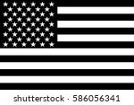 black and white flag of united... | Shutterstock .eps vector #586056341