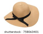 Womens Summer Yellow Straw Hat...