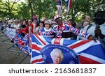 Small photo of London, UK, June 2nd, 2022, Jubilee celebrations in the Mall London, People celebrate the Queen's seventy years on the throne.