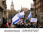 Small photo of London, Whitehall, UK, 26th November 2023. Antisemitism march and rally in support of Jews and against hate and discrimination.
