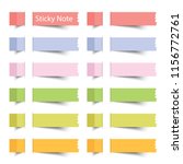 colorful sticky note. sticky... | Shutterstock .eps vector #1156772761