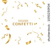 golden confetti  isolated on... | Shutterstock .eps vector #1050250934