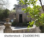 Small photo of Ferrara, Italy - April 16, 2022. Certosa monumental cemetery. Tomb of Count Vittorio Cini, an Italian businessman and politician, and of his wife Lyda Borelli, a famous silent film actress.