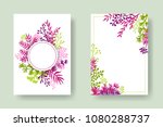 vector invitation cards with... | Shutterstock .eps vector #1080288737